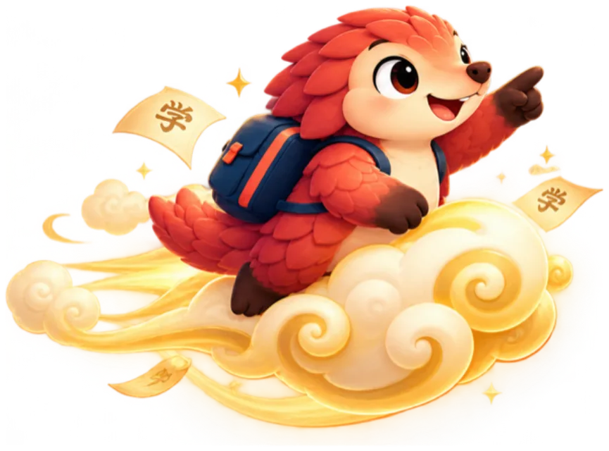 Zuno's pangolin flying on a cloud